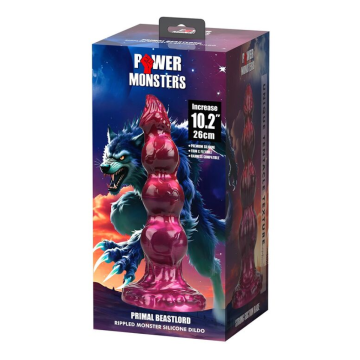 POWER MONSTERS - PRIMAL BEASTLORD PINK TRANSLUCENT FANTASY SILICONE DILDO 26 CM Ø 5 CM