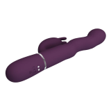 PRETTY LOVE - VIBRATORE A FORMA DI CONIGLIO LOURSEN CON MOVIMENTO DI SPINTA E 7 VIBRAZIONI, RICARICABILE TRAMITE USB, VIOLA