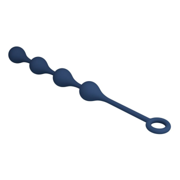 MR PLAY - PERLE ANALI IN SILICONE BLU TAGLIA M 33 CM