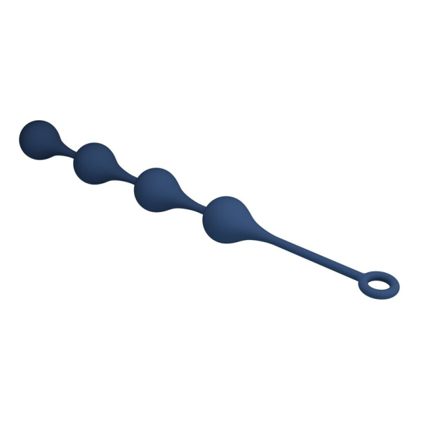 MR PLAY - PERLE ANALI IN SILICONE BLU TAGLIA XL 52,5 CM