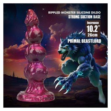 POWER MONSTERS - PRIMAL BEASTLORD PINK TRANSLUCENT FANTASY SILIKONDILDO 26 CM Ø 5 CM