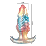 POWER MONSTERS - PLUG ANAL GONFLABLE TRICOLOR EBON LEVIATHAN 18 CM