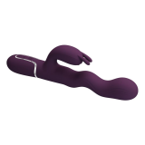 PRETTY LOVE - LOURSEN RABBIT VIBRATOR WITH THRUSTING MOTION AND 7 VIBRATIONS USB RECHARGEABLE PURPLE