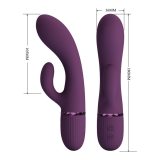 PRETTY LOVE - MARGIE RECHARGEABLE RABBIT VIBRATOR 10 FUNCTIONS PURPLE