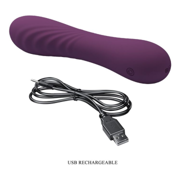 PRETTY LOVE - ALEXISROSE RECHARGEABLE VIBRATOR 10 FUNCTIONS PURPLE