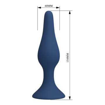 MR PLAY - PLUG ANALE CONICO IN SILICONE BLU XL