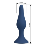 MR PLAY - TAPERED SILICONE ANAL PLUG BLUE XL
