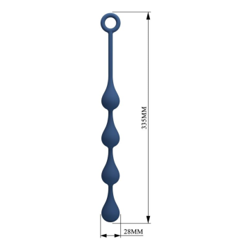MR PLAY – BLAUE SILIKON-ANALPOLSTER, GRÖSSE M, 33 CM