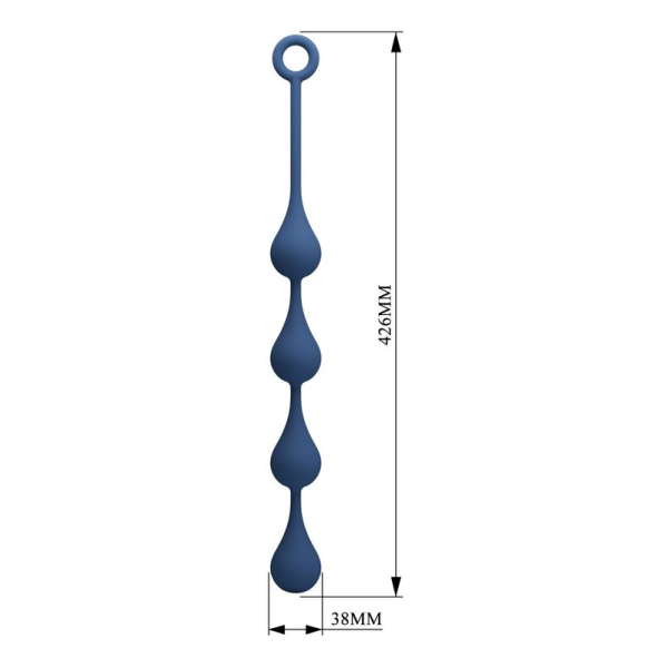 MR PLAY – BLAUE SILIKON-ANALPOLSTER, GRÖSSE L (42,6 CM)