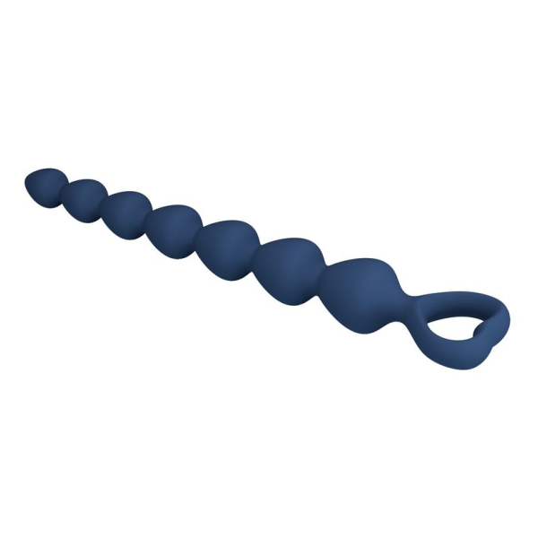 MR PLAY - PERLES ANALES EN SILICONE BLEU ET PLUG ANAL 26,7 CM