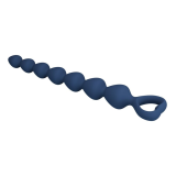 MR PLAY - PERLE ANALALI IN SILICONE BLU E PLUG ANAL 26,7 CM