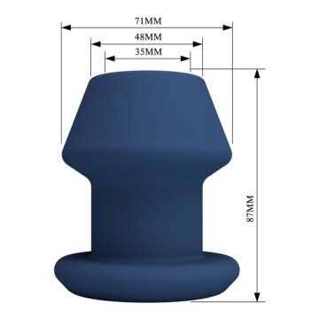 MR PLAY - JACK BLUE PLUG ANALE CAVO IN SILICONE TAGLIA M