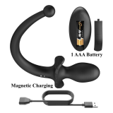 MR PLAY - VIBRATORE ANALE E PERINEO CON TELECOMANDO WIRELESS, NERO