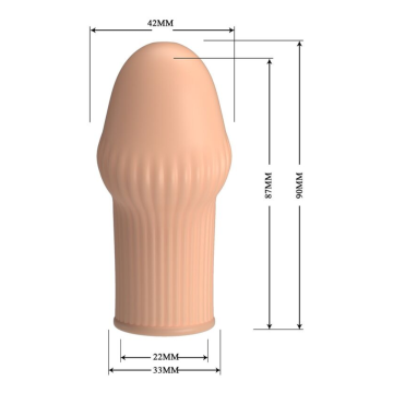 PRETTY LOVE – HUEL PENISSÄRMEL FÜR EINEN DICKEREN PENIS IN FLEISCHFARBE