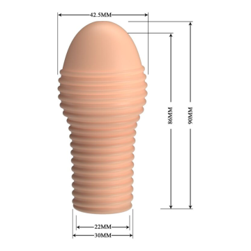 PRETTY LOVE - HOTTT MANICA PER PENE PER UN PENE PIÙ SPESSO, COLORE NATURALE