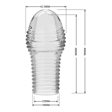 PRETTY LOVE – HEISSER PENISSÄRMEL FÜR EINEN DICKEREN PENIS (TRANSPARENT)