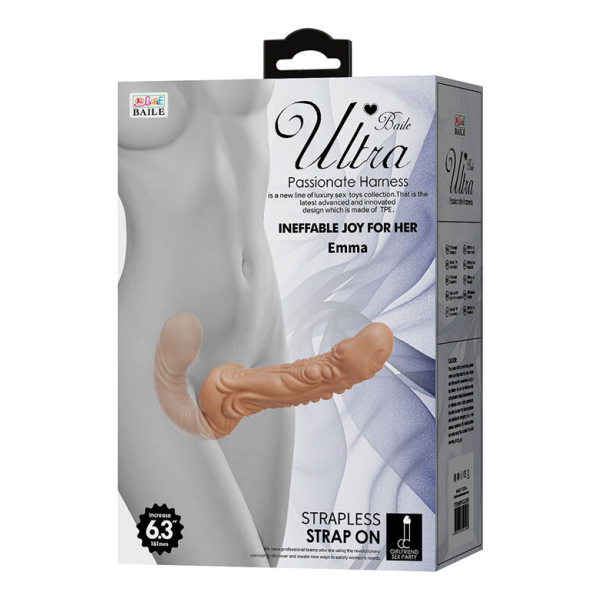 BAILE - EMMA TEXTURED DOUBLE PENETRATION STRAP-ON FLESH