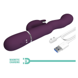 PRETTY LOVE - VIBRATEUR LAPIN LOURSEN AVEC MOUVEMENT DE POUSSÉE ET 7 MODES DE VIBRATION RECHARGEABLE PAR USB VIOLET