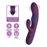PRETTY LOVE - ZACH RECHARGEABLE THRUSTING RABBIT VIBRATOR 5+5 FUNCTIONS