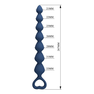 MR PLAY – BLAUE SILIKON-ANALKAPSELN & ANALPLUG 26,7 CM