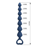 MR PLAY - BLUE SILICONE ANAL BEADS & ANAL PLUG 26.7 CM