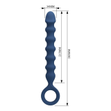 MR PLAY – BLAUE SILIKON-ANALPERLEN & ANALPLUG – Ø – 3,4 CM – 28,5 CM