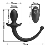 MR PLAY – KABELLOSER ANAL- UND PERINEUM-VIBRATOR MIT FERNBEDIENUNG, SCHWARZ