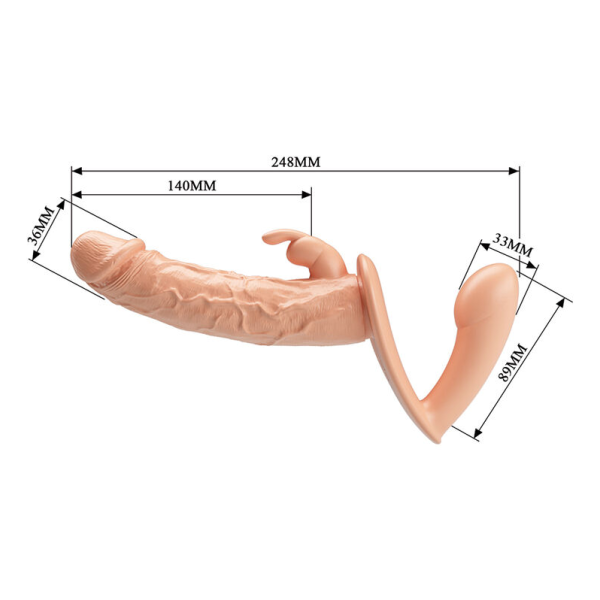 BAILE - CHARLOTTE HOLLOW DOPPELPENETRATION STRAP-ON FLEISCH