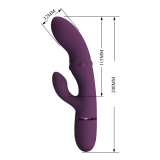 PRETTY LOVE - ZACH RECHARGEABLE THRUSTING RABBIT VIBRATOR 5+5 FUNCTIONS