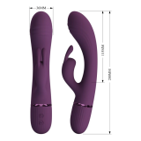PRETTY LOVE - ROCCO RECHARGEABLE RABBIT VIBRATOR 10 FUNCTIONS PURPLE