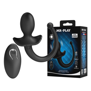 MR PLAY – KABELLOSER ANAL- UND PERINEUM-VIBRATOR MIT FERNBEDIENUNG, SCHWARZ