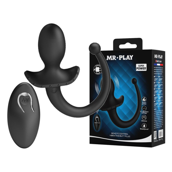 MR PLAY - WIRELESS REMOTE CONTROL ANAL AND PERINEUM VIBRATOR BLACK