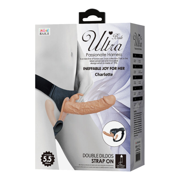 BAILE - CHARLOTTE HOLLOW DOUBLE PENETRATION STRAP-ON FLESH