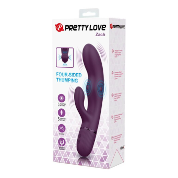 PRETTY LOVE - ZACH VIBRATORE A CONIGLIO RICARICABILE CON 5+5 FUNZIONI