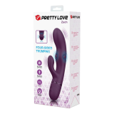 PRETTY LOVE - ZACH WIEDERAUFLADBARER HASE-VIBRATOR MIT STOSSFUNKTIONEN UND 5+5 FUNKTIONEN