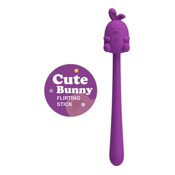 PRETTY LOVE - VIBRATORE FLESSIBILE A FORMA DI CONIGLIETTO, RICARICABILE TRAMITE USB, VIOLA