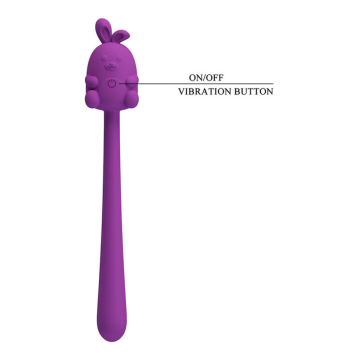 PRETTY LOVE - VIBRATORE FLESSIBILE A FORMA DI CONIGLIETTO, RICARICABILE TRAMITE USB, VIOLA