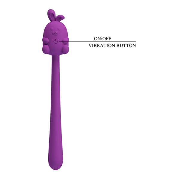 PRETTY LOVE - VIBRATORE FLESSIBILE A FORMA DI CONIGLIETTO, RICARICABILE TRAMITE USB, VIOLA