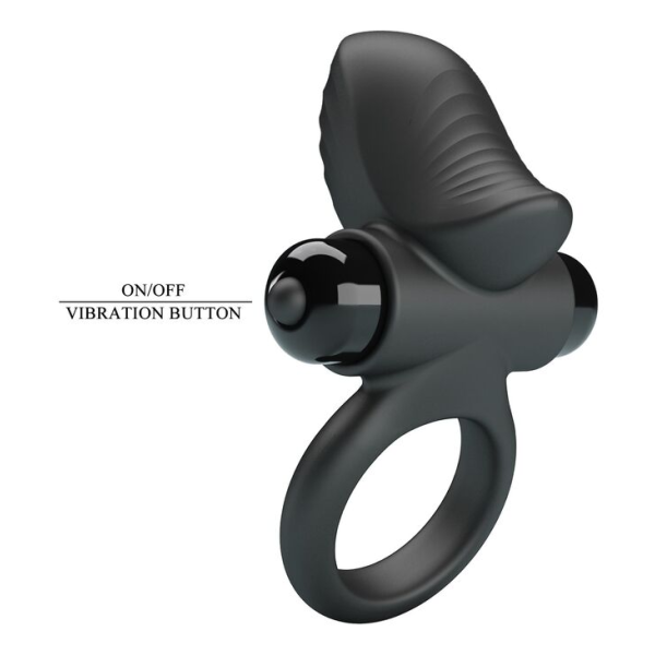 PRETTY LOVE - ADRIEN VIBRATING PENIS RING 10 FUNCTIONS BLACK