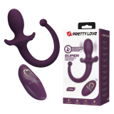 PRETTY LOVE - LIOEA VIBRIERENDER ANALPLUG MIT SCHWANZ, 12 FUNKTIONEN, LILA FERNBEDIENUNG