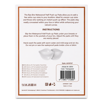 BYE-BRA - SEMI PADS PUSH-UP TRASPARENT