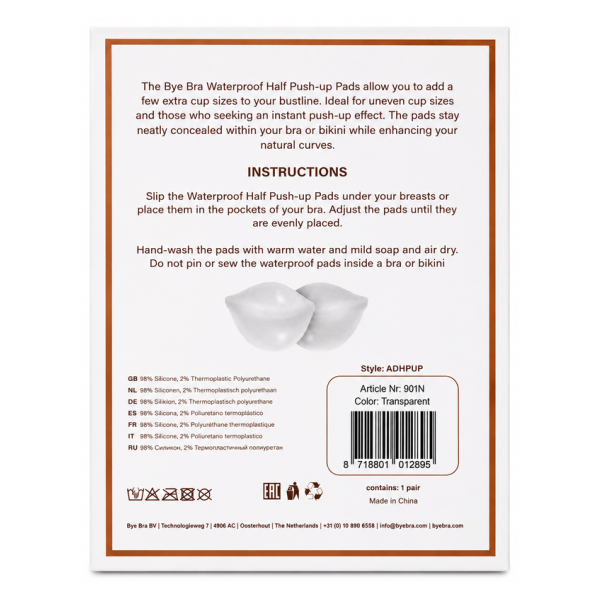 BYE-BRA - SEMI PADS PUSH-UP TRASPARENT
