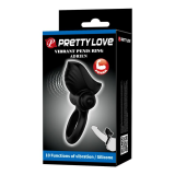 PRETTY LOVE - ADRIEN ANNEAU PÉNIS VIBRANT 10 FONCTIONS NOIR