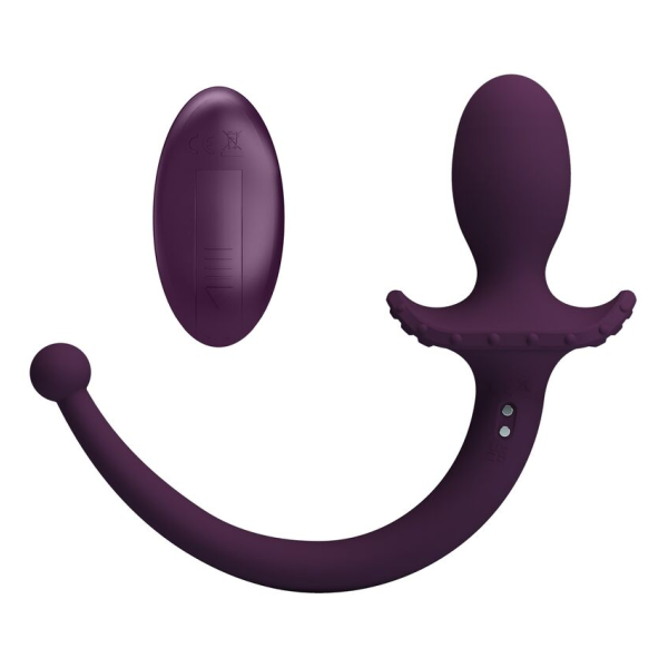 PRETTY LOVE - LIOEA PLUG ANAL VIBRANT AVEC QUEUE 12 FONCTIONS TÉLÉCOMMANDE VIOLETTE