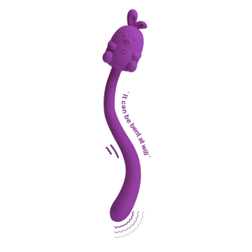 PRETTY LOVE - VIBRATORE FLESSIBILE A FORMA DI CONIGLIETTO, RICARICABILE TRAMITE USB, VIOLA