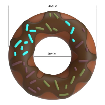 PRETTY LOVE - SUPER DONUT PENIS RING BROWN