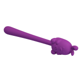 PRETTY LOVE - VIBRATORE FLESSIBILE A FORMA DI CONIGLIETTO, RICARICABILE TRAMITE USB, VIOLA