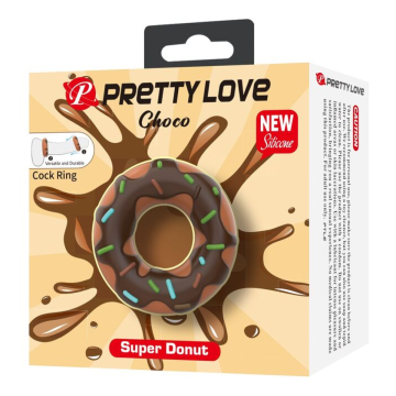 PRETTY LOVE - ANELLO PER PENE SUPER CIAMBELLA MARRONE