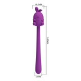 PRETTY LOVE - CUTE BUNNY FLIRTING STICK FLEXIBLE VIBRATOR USB RECHARGEABLE PURPLE