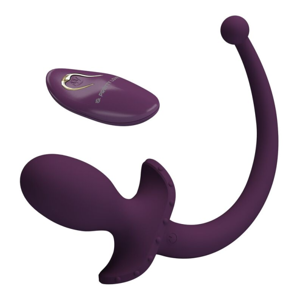 PRETTY LOVE - LIOEA PLUG ANAL VIBRANT AVEC QUEUE 12 FONCTIONS TÉLÉCOMMANDE VIOLETTE